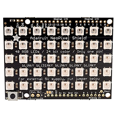 Adafruit NeoPixel Shield für Arduino, 40 RGB LED Pixel Matrix 1430 Adafruit NeoPixel Shield für Arduino, 40 RGB LED Pixel Matrix 1430 von Adafruit