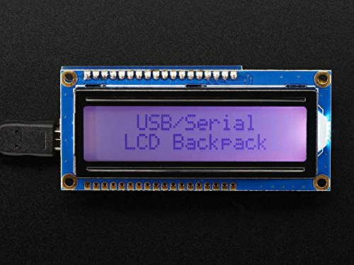 Adafruit USB + Serial Backpack Kit with 16x2 RGB backlight positive LCD [ADA782] von Adafruit