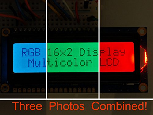 Entwicklungstools anzeigen RGB backlight positive LCD 16x2 + extras - black on RGB von Adafruit