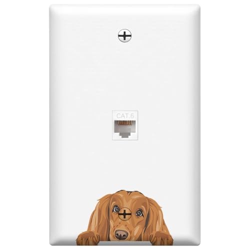 Adalore Lichtschalterabdeckung - 1 Kippschalter 1 Blanko dekorative Schalter-Wandplatte, einzigartige Hunde-elektrische Schalterplatte Abdeckung für Küche, Bad, Schlafzimmer, Heimdekoration von Adalore