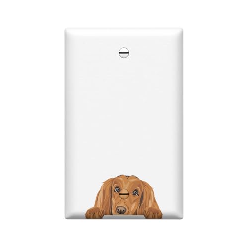 Adalore Lichtschalterabdeckung - Kein Gerät Blank Wandplatte Dekorative Schalter Wandplatte, Einzigartige Hund Elektrische Schalterplatte Abdeckung für Küche, Bad, Schlafzimmer, Wohnkultur von Adalore