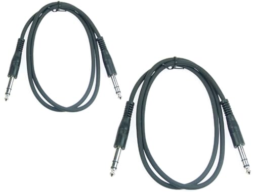 Adam Hall 2 x K3BVV0090ECO - 90 cm Stereo 6,3 mm Klinkekabel Patchkabel symmetrisch TRS 3 pol male schwarz, 3 Star Serie Adam Hall 2 x K3BVV0090ECO - 90 cm Stereo 6,3 mm Klinkekabel Patchkabel symmetrisch TRS 3 pol male schwarz, 3 Star Serie von Adam Hall