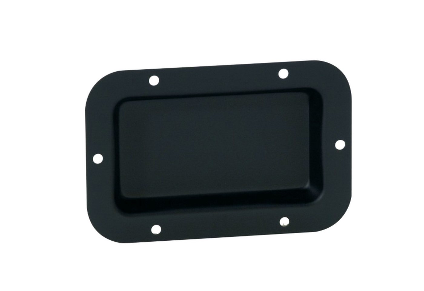 Adam Hall Griff (Fittings, Einbauschalen), 8705BLK Einbauplatte ungelocht, schwarz - Einbauschale von Adam Hall