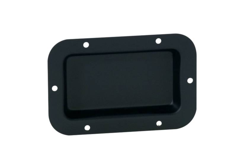 Adam Hall Griff (Fittings, Einbauschalen), 8705BLK Einbauplatte ungelocht, schwarz - Einbauschale von Adam Hall
