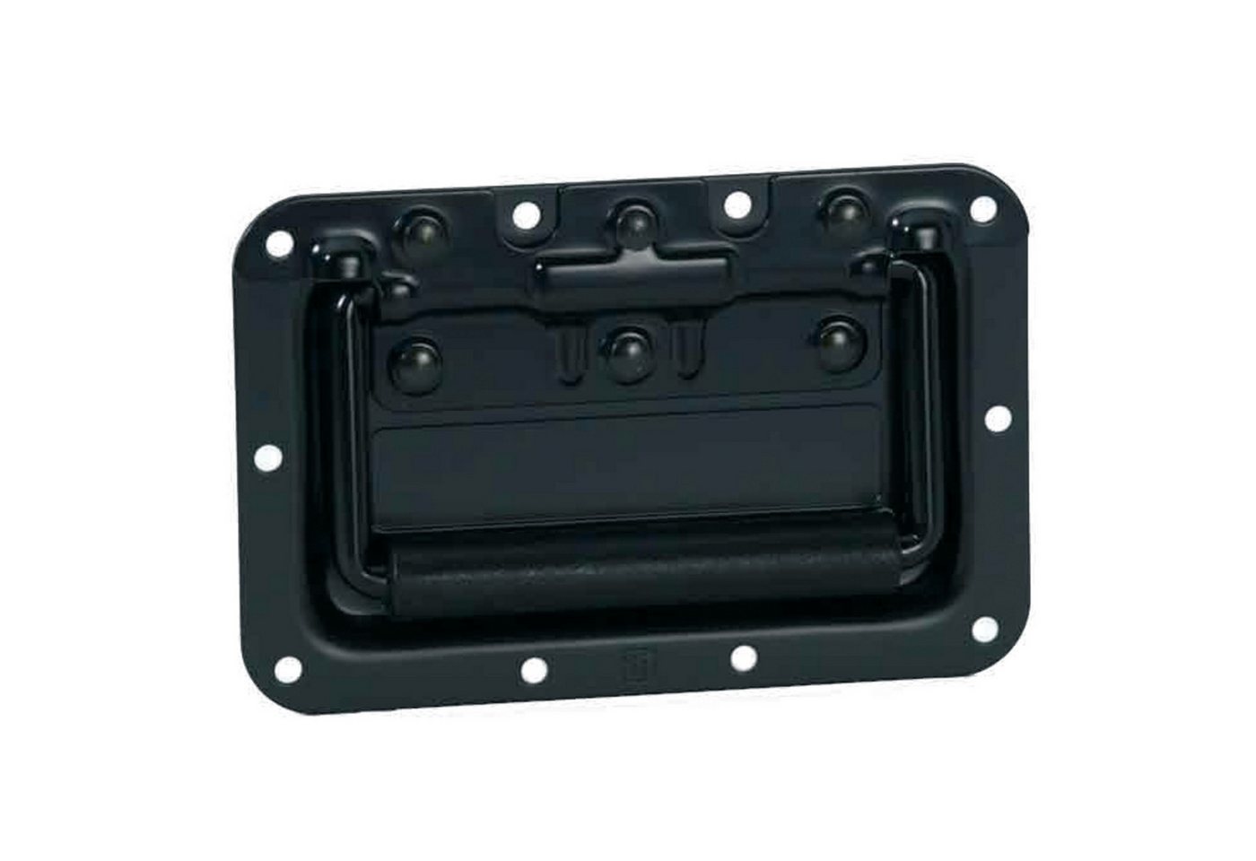 Adam Hall Griff (Fittings, Griffe), 34082BLK Klappgriff gefedert schwarz, in Einbauschale - Griff von Adam Hall