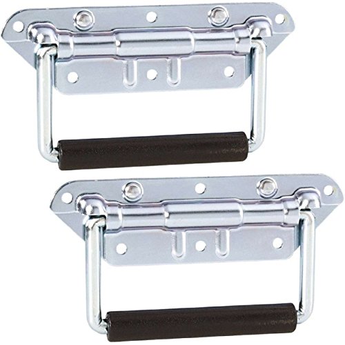 Adam Hall Hardware 34482 M2 AH - 2er Set Klappgriff/Kistengriff gefedert silber 6-Loch Adam Hall Hardware 34482 M2 AH - 2er Set Klappgriff/Kistengriff gefedert silber 6-Loch von Adam Hall