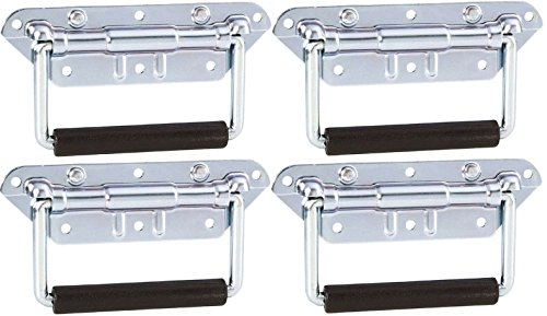 Adam Hall Hardware 34482 M4 AH - 4er Set Klappgriff/Kistengriff gefedert silber 6-Loch Adam Hall Hardware 34482 M4 AH - 4er Set Klappgriff/Kistengriff gefedert silber 6-Loch von Adam Hall