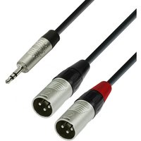 Adam Hall - jack 3.5 st to 2 xlr Male Kabel 3m von Adam Hall