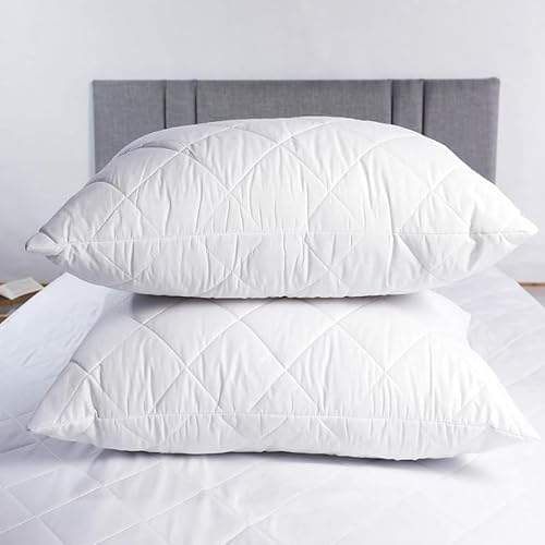 Adam Home Gesteppt Kissen 2er-Pack (80x80cm) kopfkissen in Hotelqualität, Seitenschläfer-Pillows for Sleeping, schnell zurückfedernde, staubdichte, hochwertig gefüllte Pillow von Adam Home