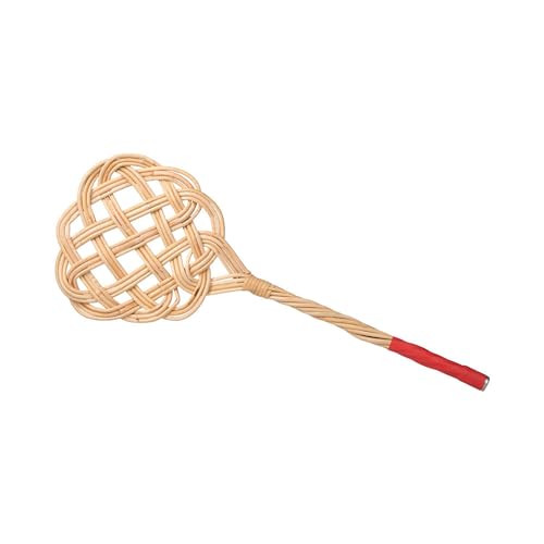 Adam Schmidt | Teppichklopfer in Sonnenform mit Handschutz | 3-fädiges Natur Rattan | länglich hell | 75x26 cm | flexibel und robust von Adam Schmidt