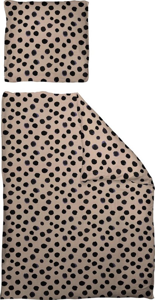 Bettwäsche Leinenbettwäsche Dots, Adam, Jacquard, 2 teilig, nachhaltig aus Bio-Baumwolle von Adam