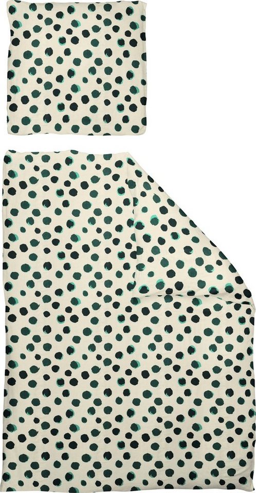 Bettwäsche Leinenbettwäsche Dots, Adam, Jacquard, 2 teilig, nachhaltig aus Bio-Baumwolle von Adam