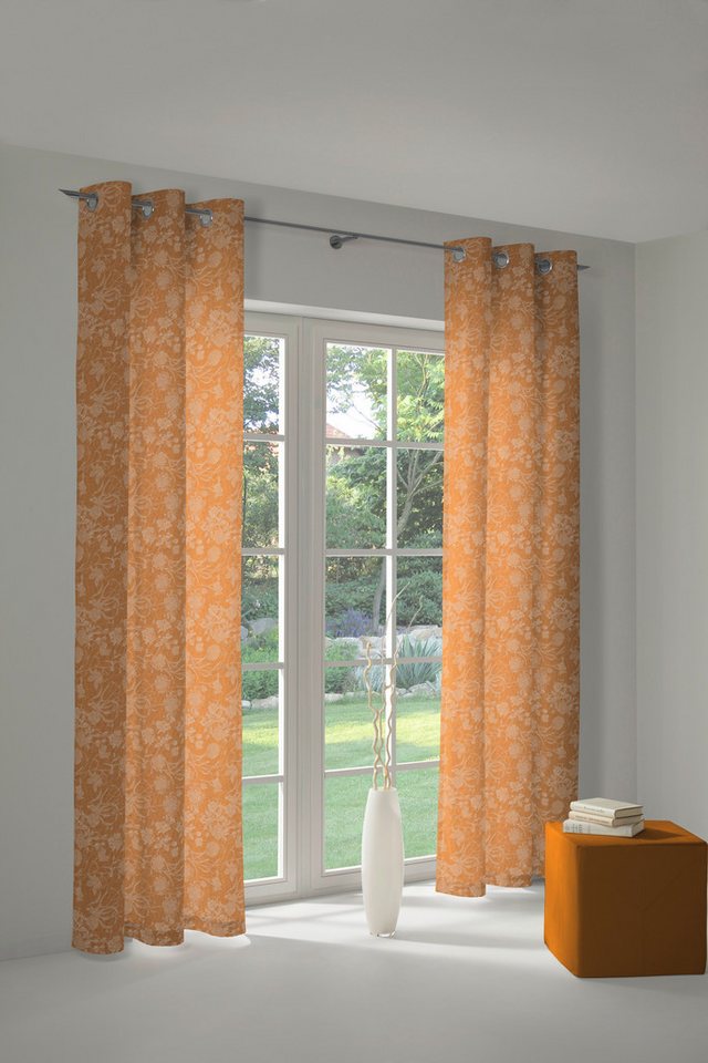 Adam Vorhang Flower Cuveé, Ösen (1 St), blickdicht, Jacquard von Adam