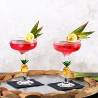 Champagner-Coupé-Gläser, Cocktail-Set, Einzigartiges Barzubehör, Ananas-Dekor, Hochzeit-Event-Glas, Glaswaren, Coupé-Gläser, Hausbar, Obst-Dekor von Adamodart