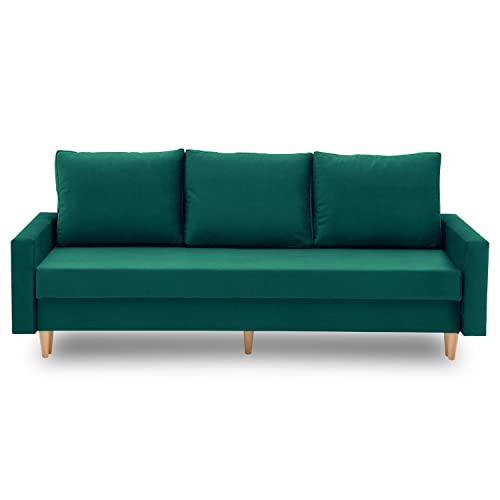 Sofini Couch Bellis mit Schlaffunktion! Best Couch! Couch mit Bettkasten! (Monolith 37) von Adams Group