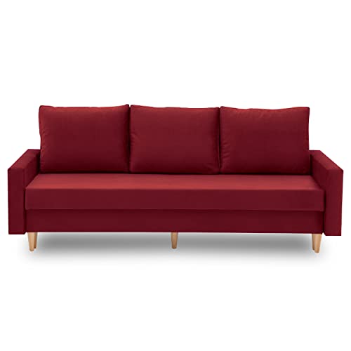 Sofini Couch Bellis mit Schlaffunktion! Best Couch! Couch mit Bettkasten! (Monolith 59) von Adams Group