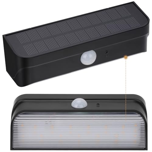 Adamyee solarlampen für außen mit bewegungsmelderSOLAR LED STRAHLER MIT BEWEGUNGSMELDER AUSSEN - IP65, 1200mAh, Ideal für Terrasse, Balkon, Garage, Hof, Straße von Adamyee