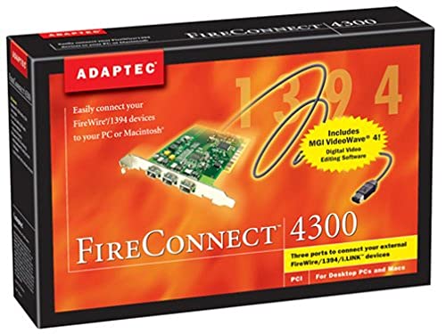 Adaptec FireConnect 4300 Kit Controller PCI-32Bit 3xFireWire EXT. 62Dev von Adaptec