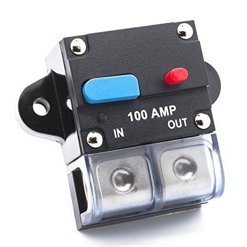 Adapter Universe 100 A Automatische Sicherung Automatik Schalter 12 V / 24 V Spritzwasserschutz passend für Auto Boot Motorrad usw von Adapter Universe
