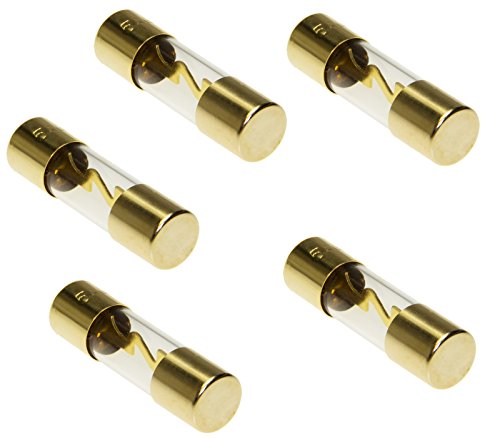 Adapter-Universe 5 x AGU Sicherung Glassicherung vergoldet 30 bis 80 Ampere SG Set passend für KFZ Auto PKW von Adapter Universe