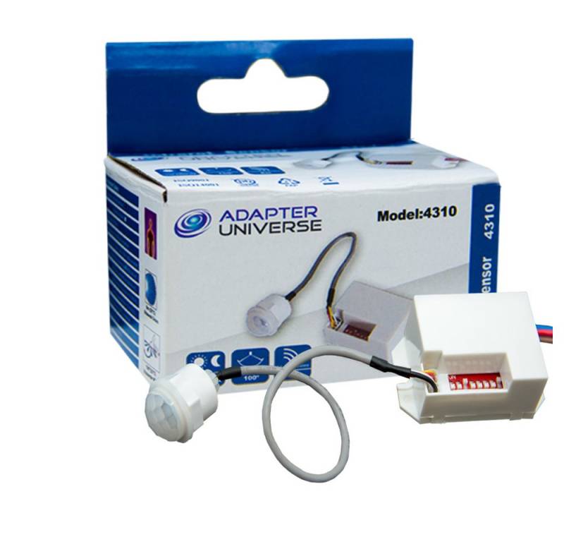 Adapter Universe Bewegungsmelder Mini PIR Bewegungsmelder Einbau 230V UP Infrarot 800W LED 360° Sensor Adapter Universe Bewegungsmelder Mini PIR Bewegungsmelder Einbau 230V UP Infrarot 800W LED 360° Sensor von Adapter Universe