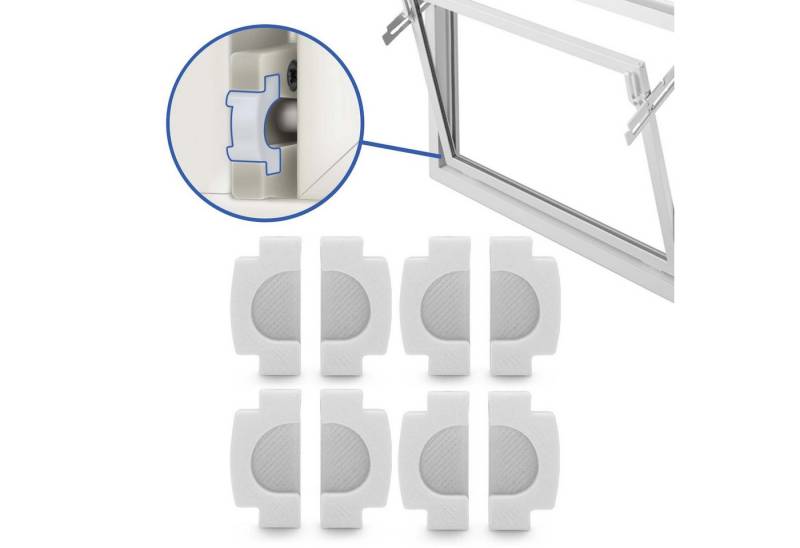 Adapter Universe Kellerfenster Kipplager Kellerfenster Verschluss Ersatzteil Weiß für z.B. MEA Mealon, (4 St) von Adapter Universe