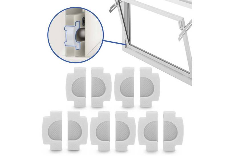 Adapter Universe Kellerfenster Kipplager Kellerfenster Verschluss Ersatzteil Weiß für z.B. MEA Mealon, (5 St) von Adapter Universe