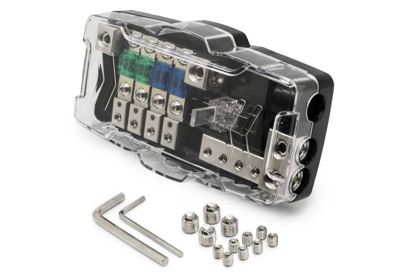 Adapter Universe Kfz-Sicherungshalter Mini ANL Sicherungshalter Verteiler 30A 60A 80A 4er Verteilerblock von Adapter Universe