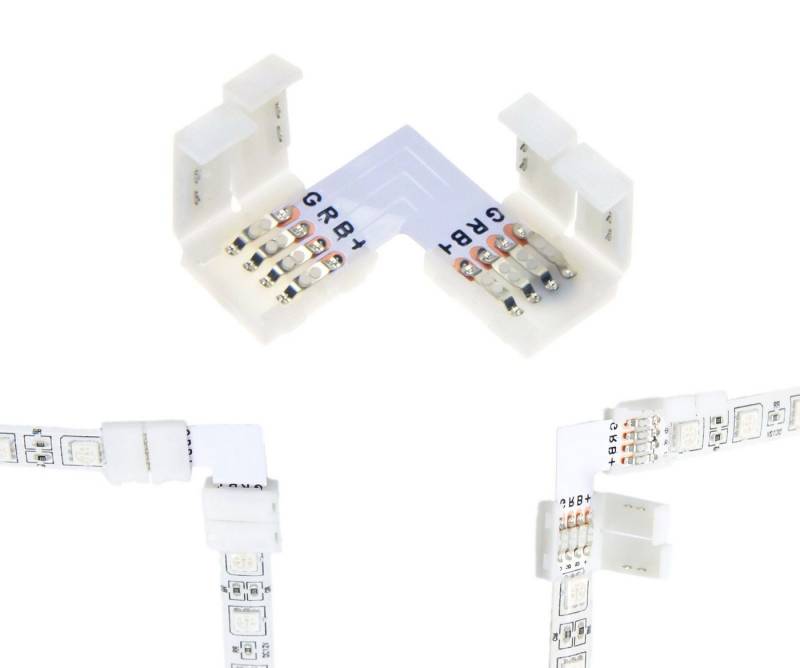 Adapter Universe LED Stripe LED RGB Strip Eckverbinder Schnellverbinder Steckverbinder L von Adapter Universe