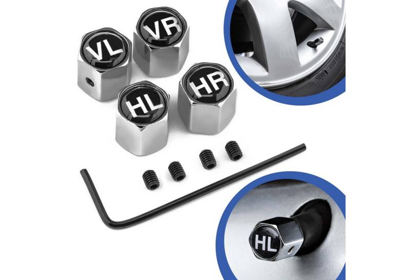Adapter Universe Ventilkappe Reifen Ventil Kappen SET Felgen Schloss Auto Rad Merker Marker von Adapter Universe