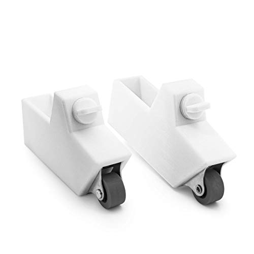 Rollen Räder passend für Hauck Hochstuhl Alpha Plus Baby Kinder Stuhl Nachrüsten Stecken Weiß von Adapter Universe