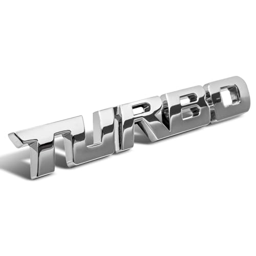 Turbo Emblem Zeichen Chrom Schriftzug 3D Logo Auto Aufkleber Tuning Sticker von Adapter Universe