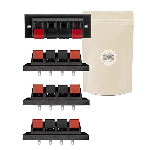 4 x Klemmleiste für 4 Wege zum Anschrauben, HiFi-Gehäuse von Adaptout