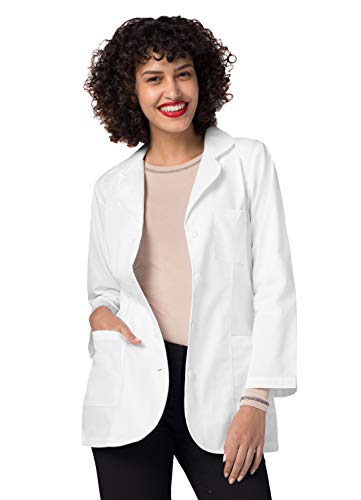 Adar Universal Damen Laborkittel - Diamant-Ausschnitt 76 cm Arztkittel - 806 - White - 4X von Adar Uniforms