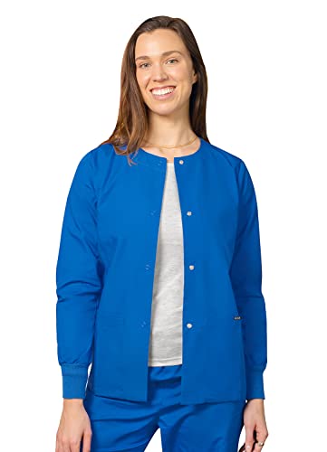 Adar Universal Damen Pflegebekleidung - Medizinische Rundhals Aufwärmjacke - 602 - Regal Blue - 3X von Adar Uniforms