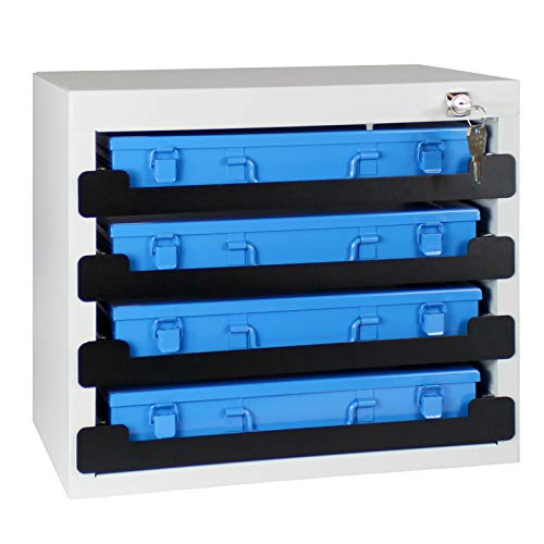 ADB Schubladen Werkzeug Tresor Sortimentskoffer RAL7035/5015 Stahlblechkästen von ADB