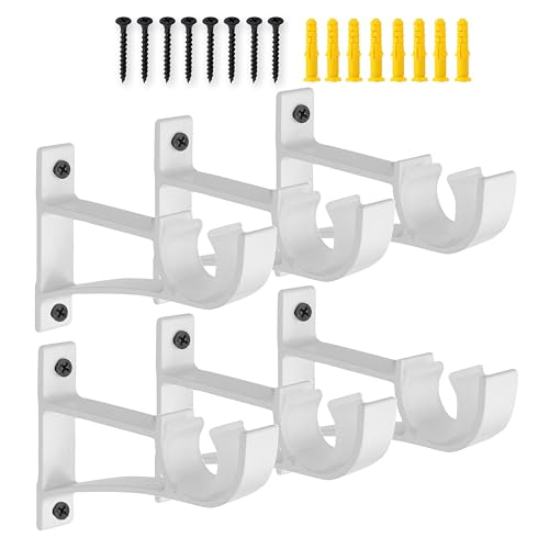 AddGrace 6 Stück Gardinenstangenhalter aus robuster Aluminium-Legierung Gardinenstange Gardinenstange Gardinenstange Halter (6 Stück) von AddGrace
