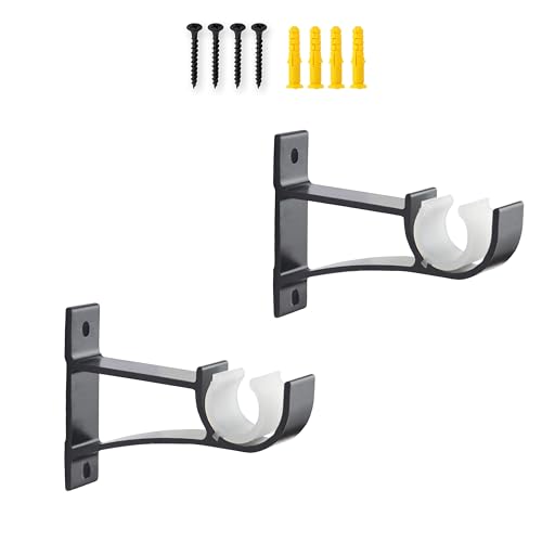 AddGrace Gardinenstangenhalter aus robuster Aluminium-Legierung, 2 Stück (2 Stück) von AddGrace