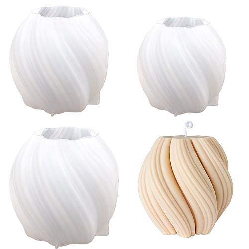 3 Stück Wellen-Kerzenform, geometrische Stumpenkerzenform, Silikon-Kerzenformen, unregelmäßige Wellen, verdrehte Silikonformen, Wirbel-Silikonform, gedrehte Kerzenformen, unregelmäßige Silikonform für 3 Stück Wellen-Kerzenform, geometrische Stumpenkerzenform, Silikon-Kerzenformen, unregelmäßige Wellen, verdrehte Silikonformen, Wirbel-Silikonform, gedrehte Kerzenformen, unregelmäßige Silikonform für von AddLotLot
