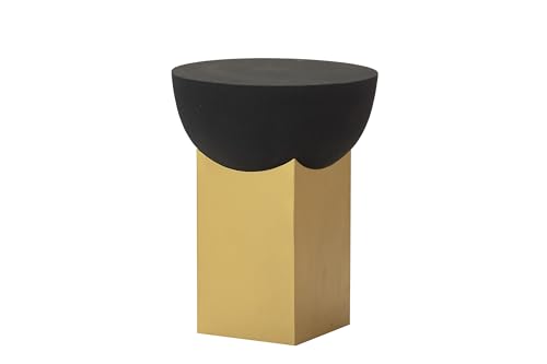 Adda Home Beistelltisch, Metall, Schwarz/Gold, 46X46X59 cm von Adda Home