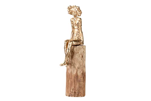 Adda Home Figur Frau, Holzgriff/Polyresin, 11X15X46 cm von Adda Home