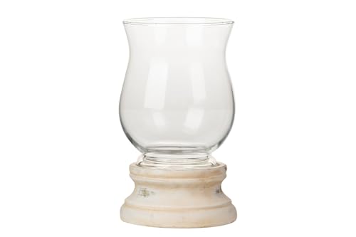 Adda Home Kerzenhalter, Zement/Glas, 13 x 13 x 22 cm von Adda Home
