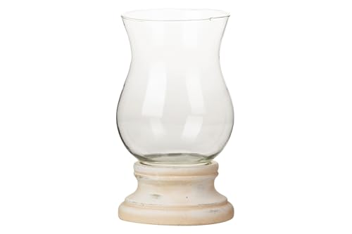 Adda Home Kerzenhalter, Zement/Glas, 14 x 14 x 26 cm von Adda Home