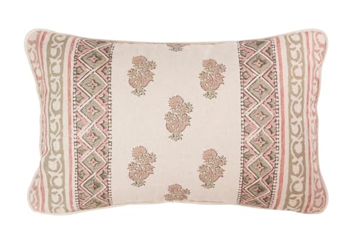 Adda Home Kissen aus Leinen, Blumen, 45 x 30 cm von Adda Home