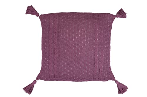 Adda Home Kissen mit Quaste, Aubergine, 50 x 15 x 50 cm von Adda Home