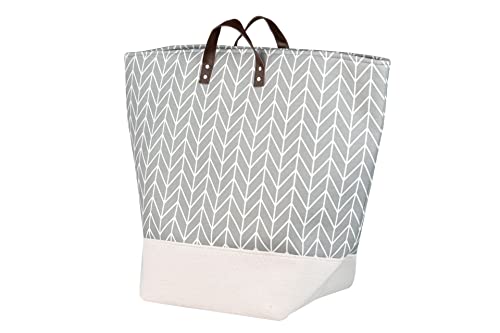 Adda Home Korb, Polyester/Yute, Grau/Weiß, 59 x 30 x 54 cm von Adda Home