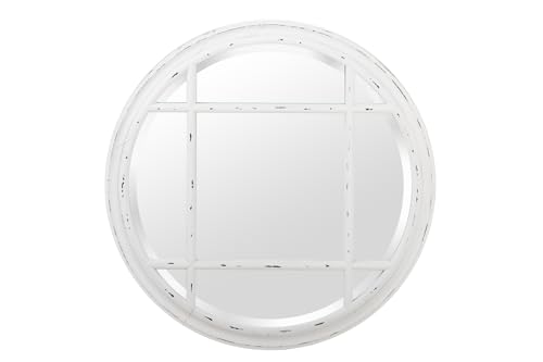 Adda Home Spiegel aus Holz, weiß, antik, 70 x 4 x 70 cm von Adda Home