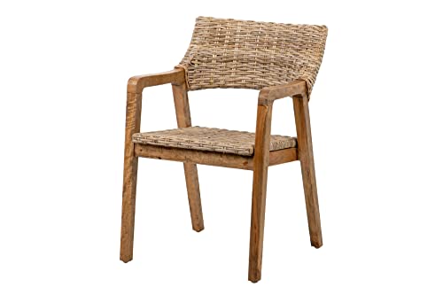 Adda Home Stuhl, Holz Rattan, Natur, Mediano von Adda Home