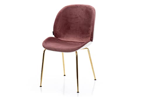 Adda Home Stuhl, Metall Samt, Rosa/Beige, Mediano von Adda Home