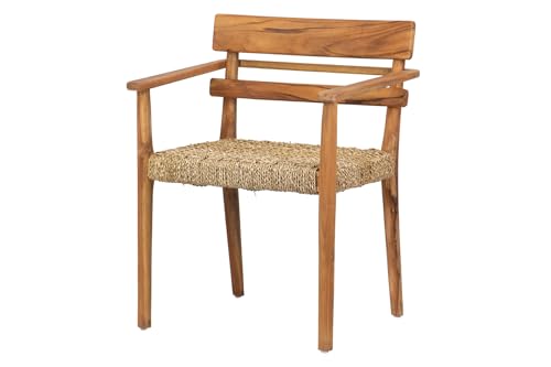 Adda Home Stuhl, Rattan/Teakholz, Natur, 60X50X80 cm von Adda Home